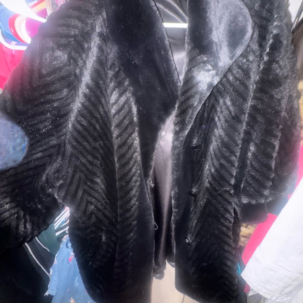 Chic Black Faux Fur Teddy Jacket
